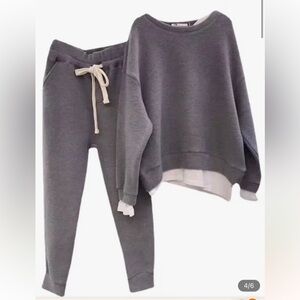 NWT!! Women's Cozy Gray Sweatpants and Sweater Set